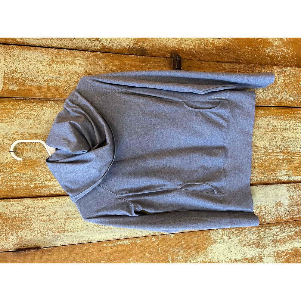Zero Restriction Gray Blue Pullover Cowl Neck Swe… - image 1